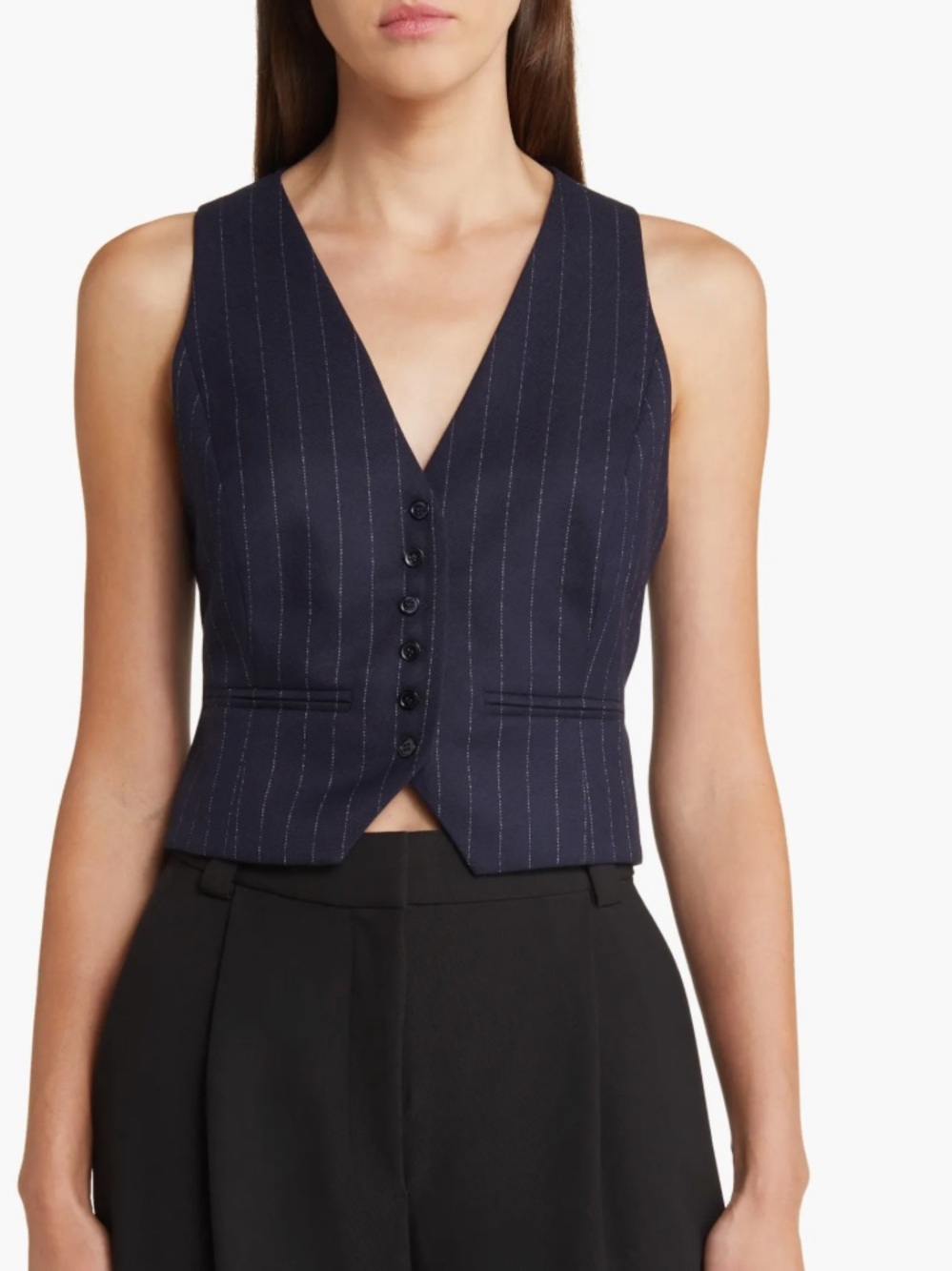 The Favorite Pinstripe Vest
Favorite Daughter size S
